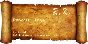Renoiu Kinga névjegykártya